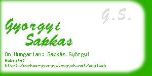 gyorgyi sapkas business card