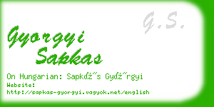 gyorgyi sapkas business card